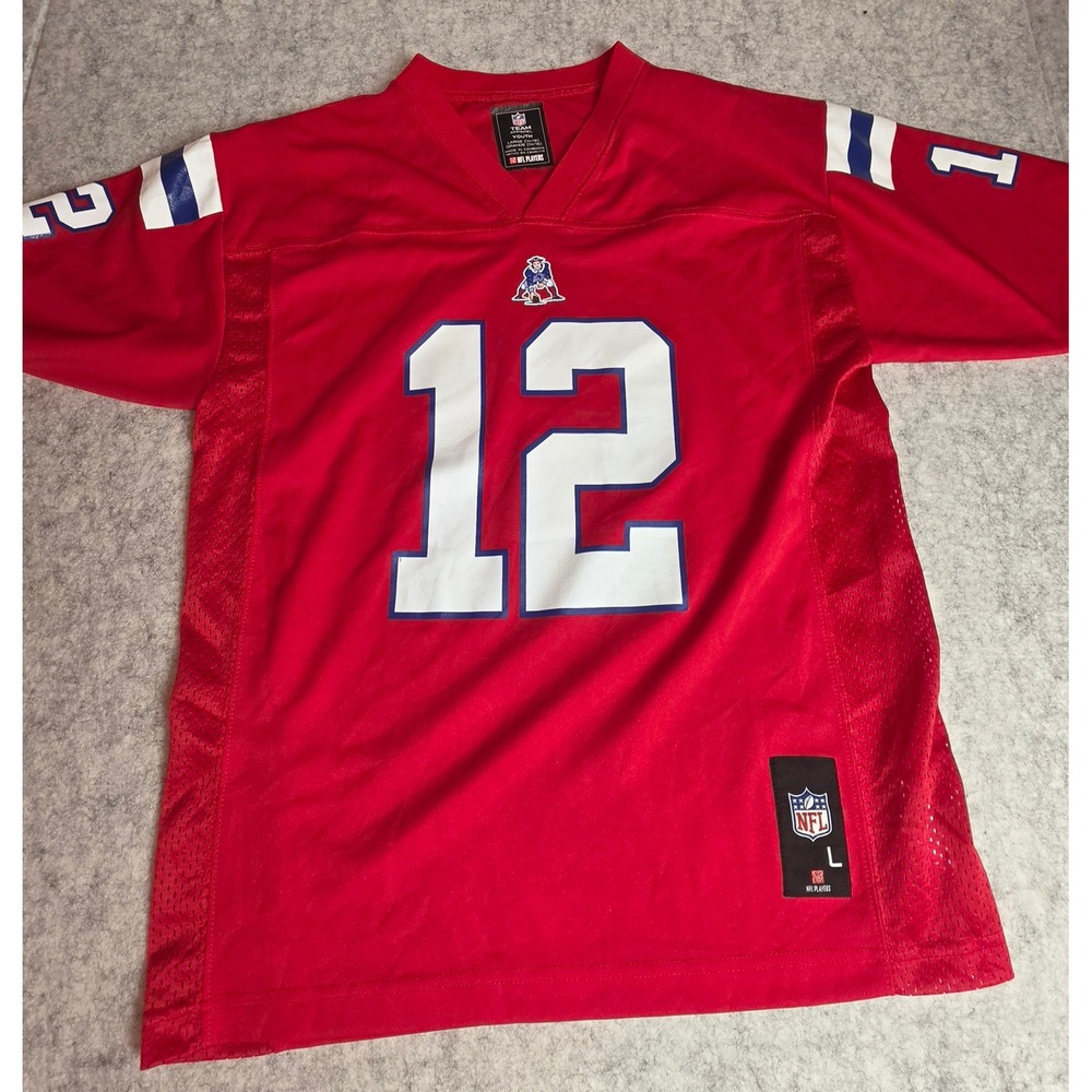 NFL Team Apparel Tom Brady New England Patriots Jersey Red Youth Large 12